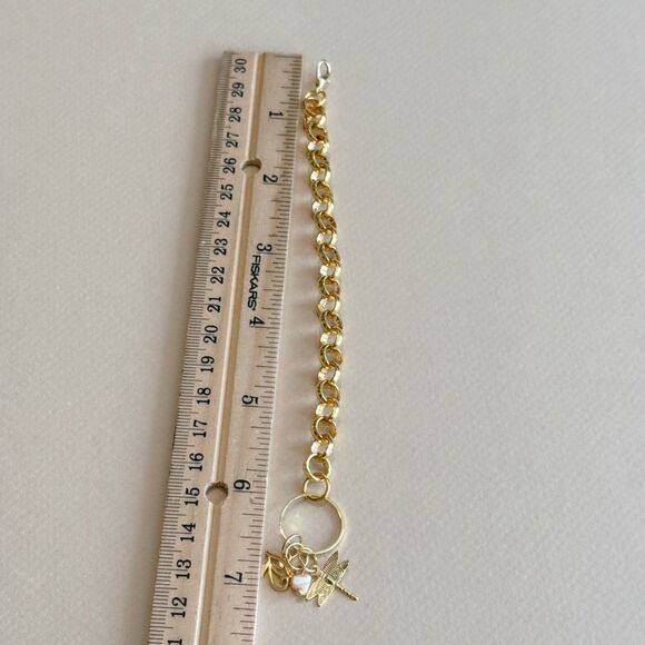 Gold Charm Bracelet R826 - Picture 3 of 4